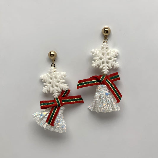 Snowflake Tassel Earrings