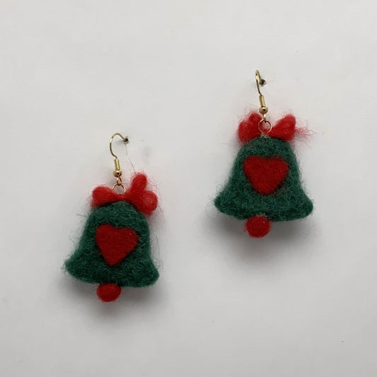 Felt Christmas Bell Earrings
