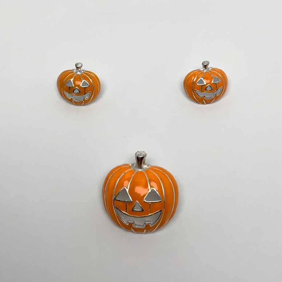 Pumpkin Earrings and Pendant