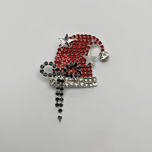 Crystal Santa Hat Pin