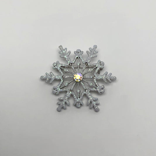 Glitter Snowflake Pin