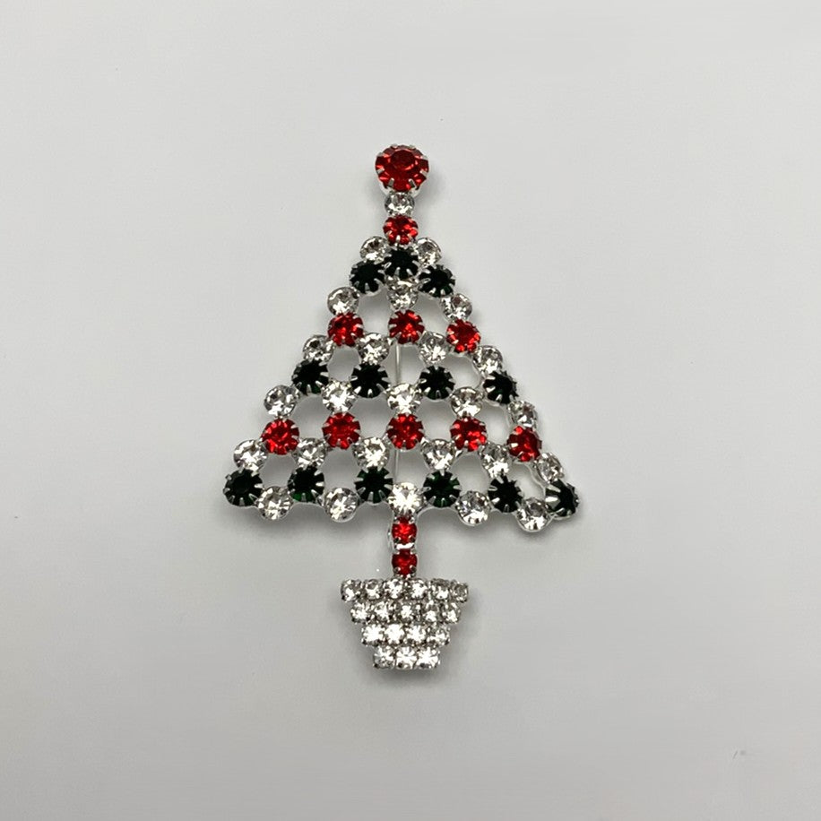 Crystal Christmas Tree Pin