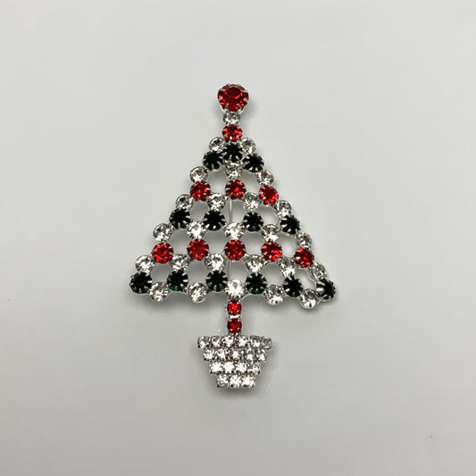 Crystal Christmas Tree Pin