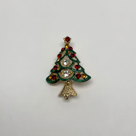 Christmas Tree Crystal Pin