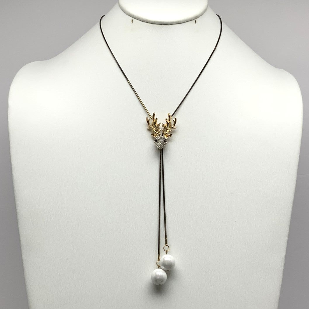 Reindeer Pearl Snake Chain