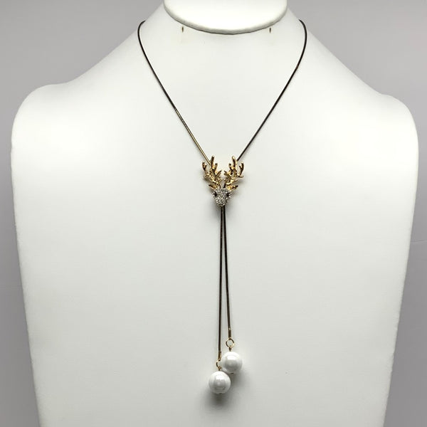 Reindeer Pearl Snake Chain