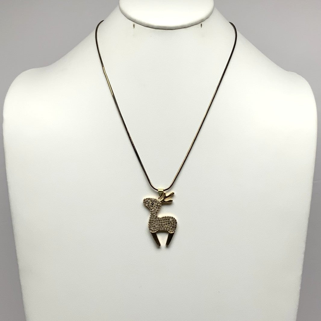 Reindeer Snake Chain Necklace