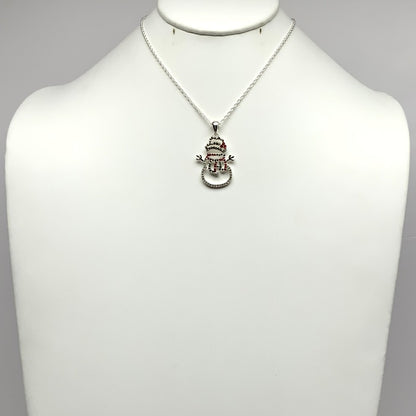 Bling Snowman Necklace
