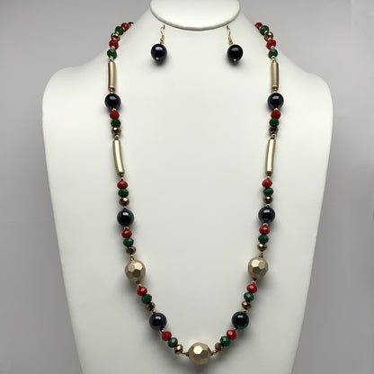 Color Crystal Necklace Set