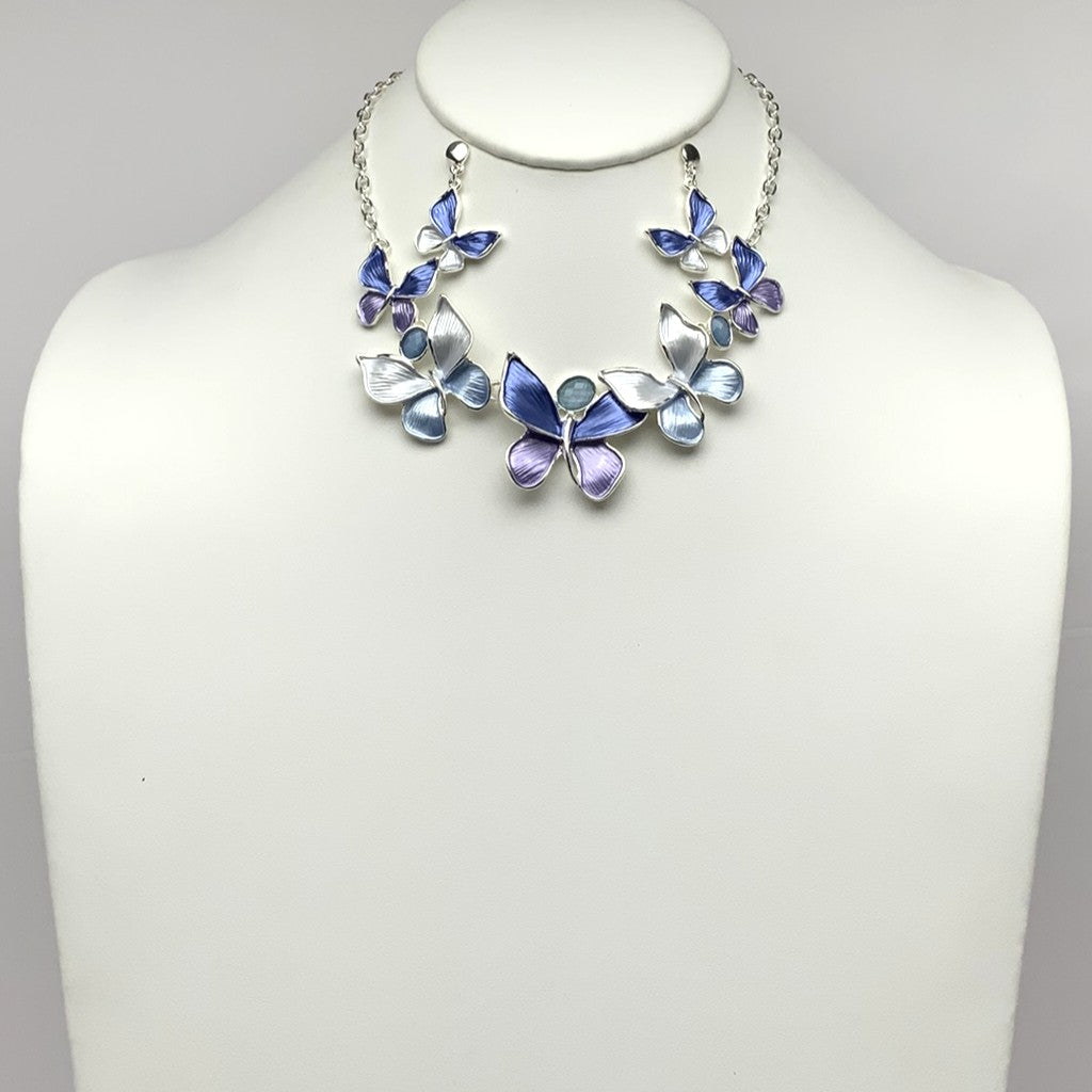 Butterfly Bib Style Necklace Set