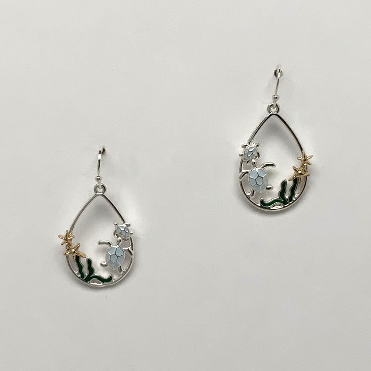 Ocean Teardrop Earrings