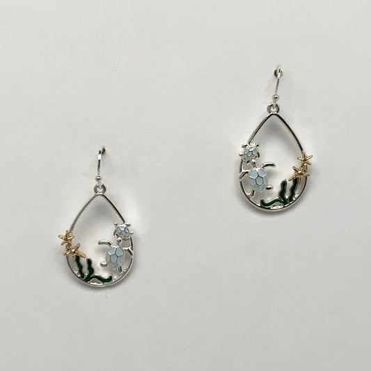Ocean Teardrop Earrings
