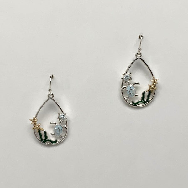 Ocean Teardrop Earrings