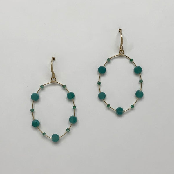 Oval Crystal Earrings