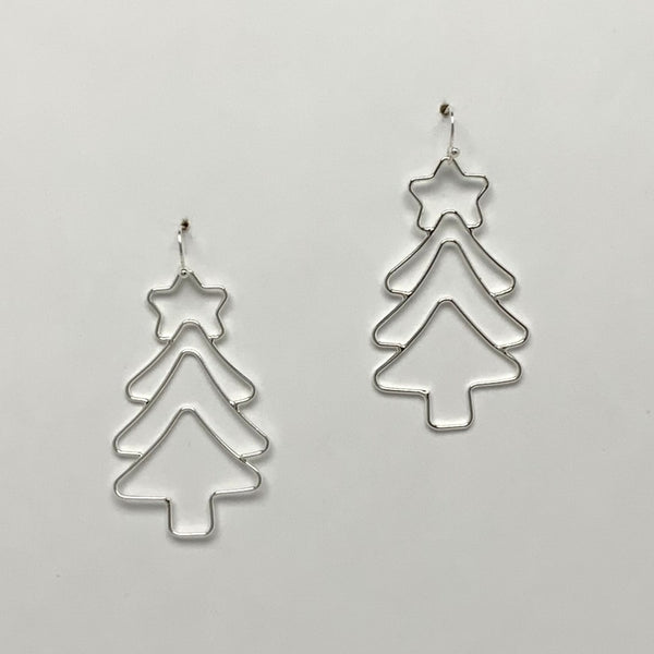Christmas Tree Outline Earrings