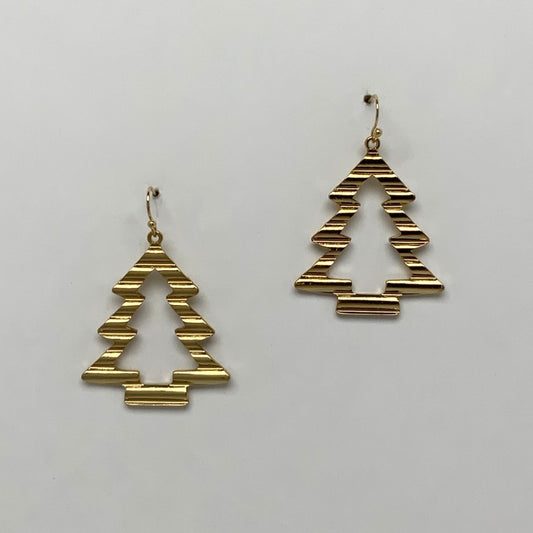 Ribbed Christmas Tree Earrings