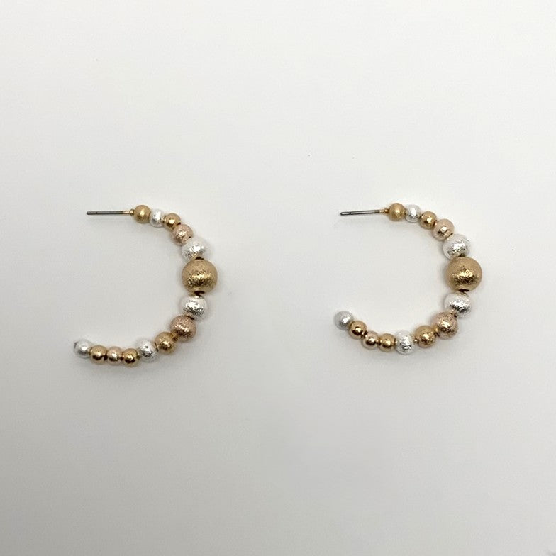 Beaded Hoop Earings