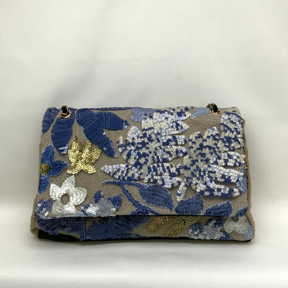 Flower Patterned Sequined Bag