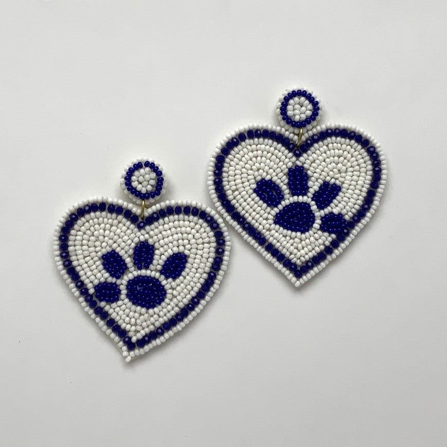 Beaded Heart Earrings