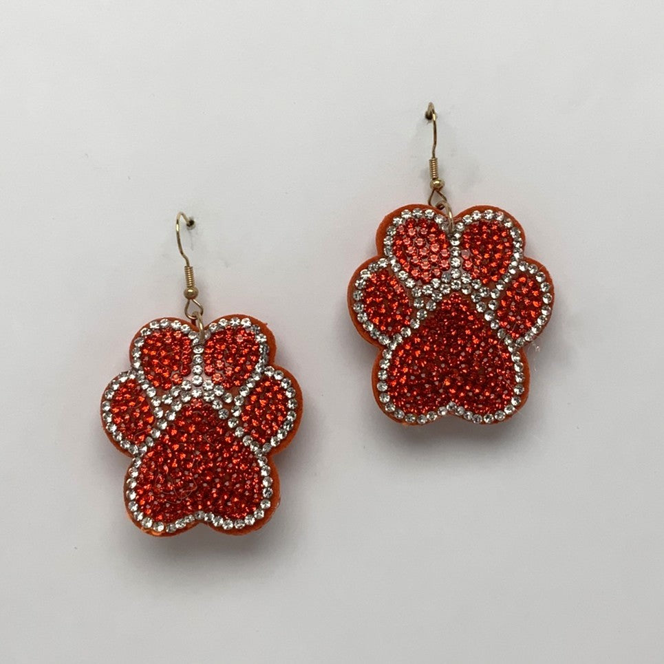 Paw Crystal Earrings