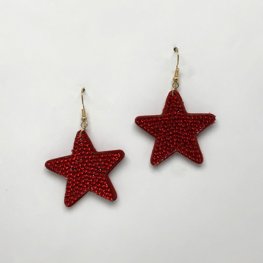 Rhinestone Crusted Star Earring