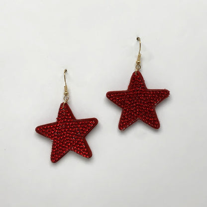 Rhinestone Crusted Star Earring