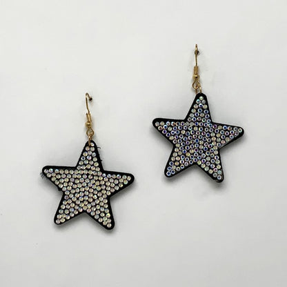 Rhinestone Crusted Star Earring