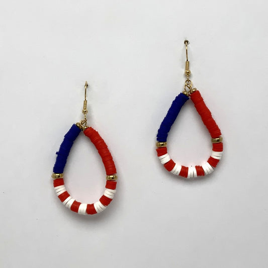 Flat Bead Teardrop Earrings