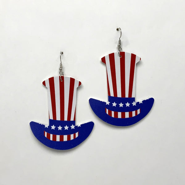 Uncle Sam Hat Earrings