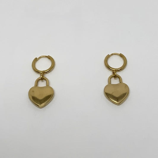 Heart Lock Earrings