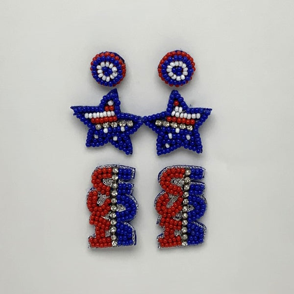 3 Set Patriotic Earrings