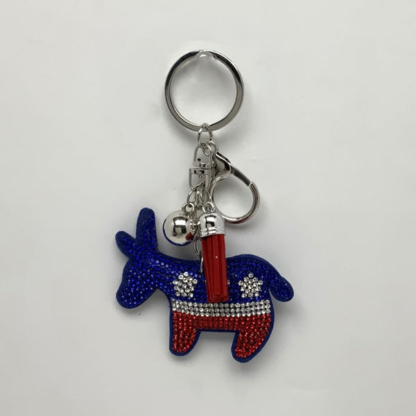Democratic Donkey Keychain