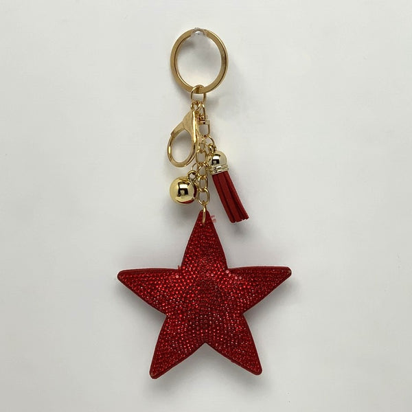 Crystal Felt Star Keychain
