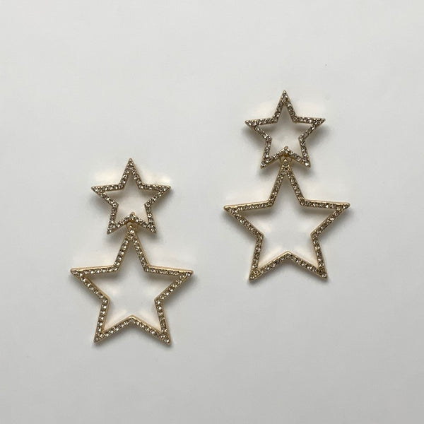 Star Drop Outline Earrings