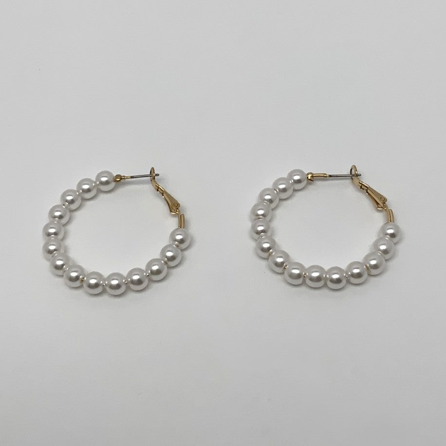 Pearl Hoop Earrings
