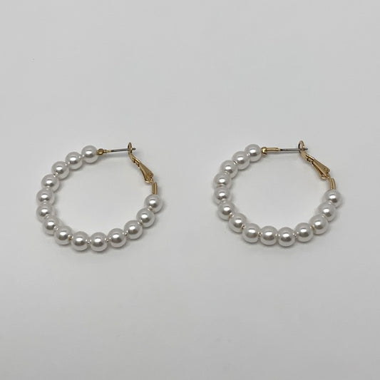 Pearl Hoop Earrings