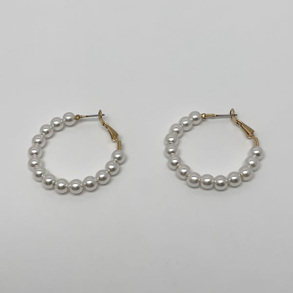 Pearl Hoop Earrings