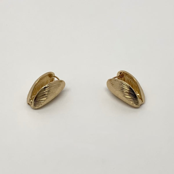 Mussel Shell Huggie Earrings