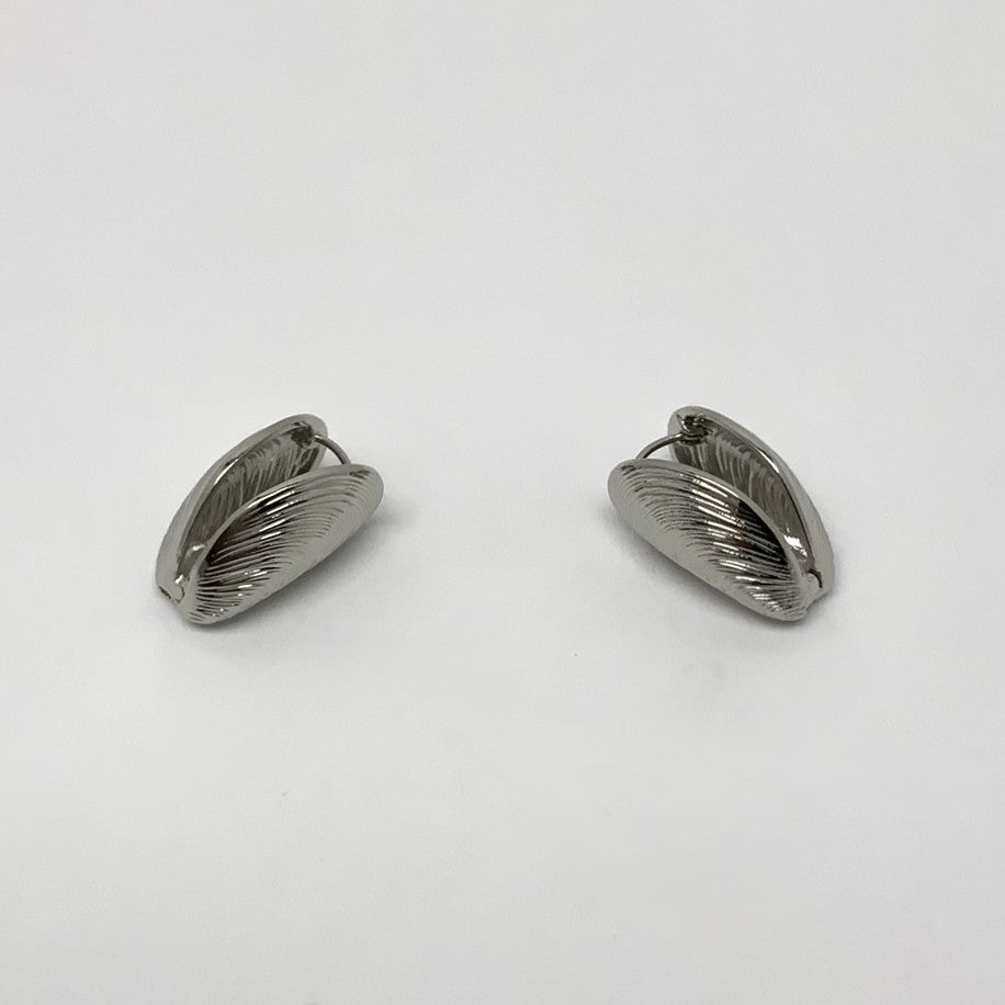 Mussel Shell Huggie Earrings