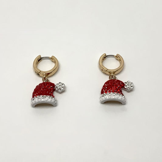 Crystal Santa Hat Earrings
