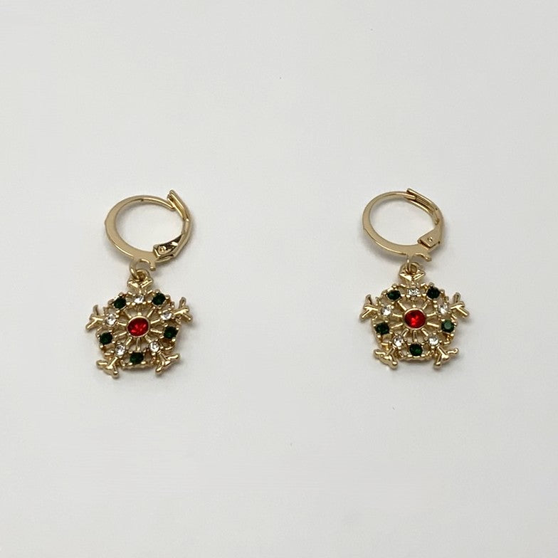 X-mas Crystal Snowflake Earrings