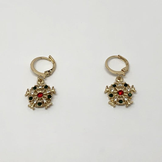 X-mas Crystal Snowflake Earrings