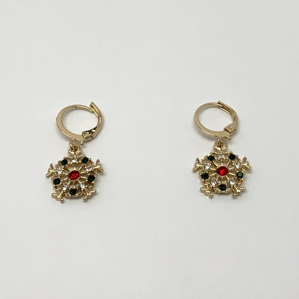 X-mas Crystal Snowflake Earrings