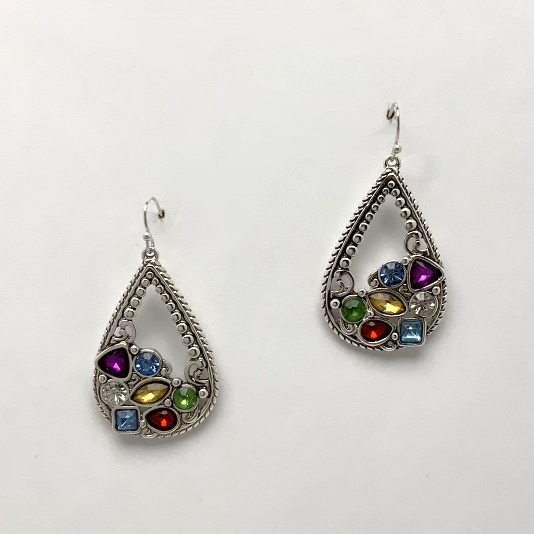 Western Style Teardrop Cluster Earrings