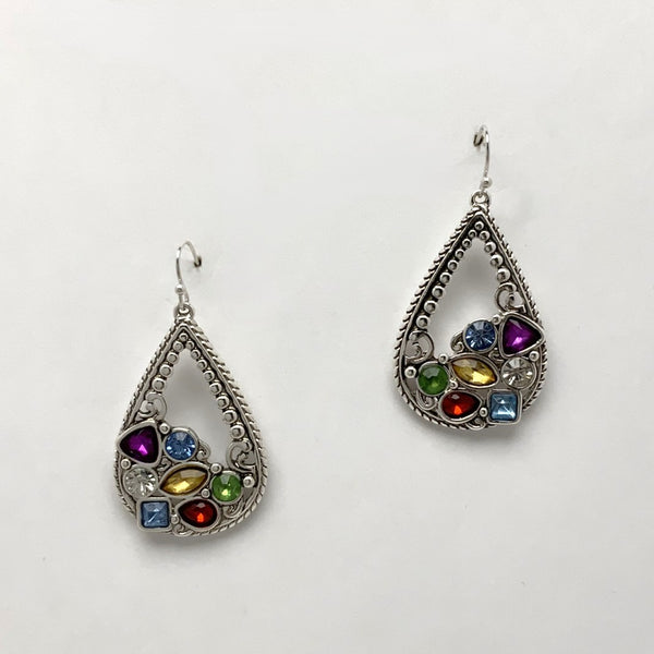 Western Style Teardrop Cluster Earrings