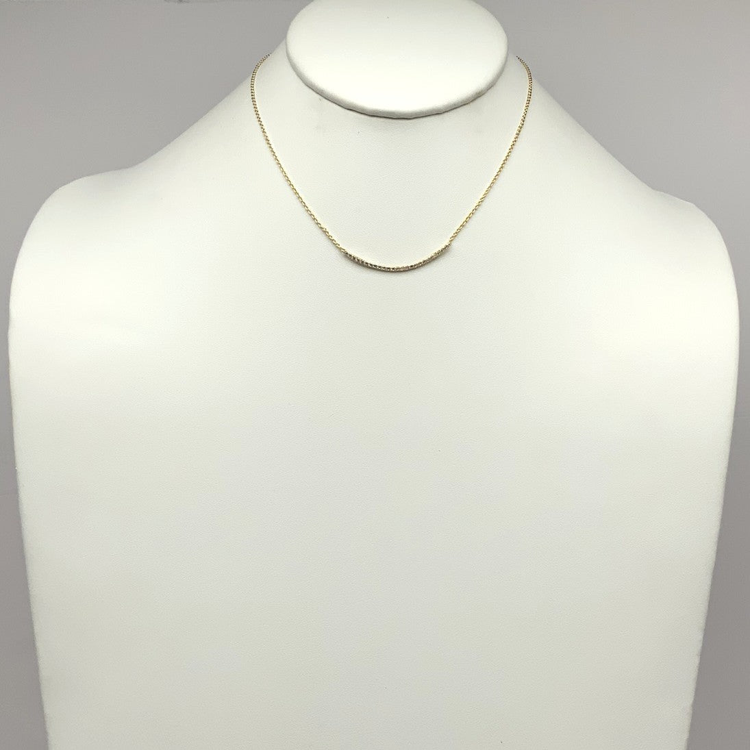 Curved Cubic Zirconia Necklace