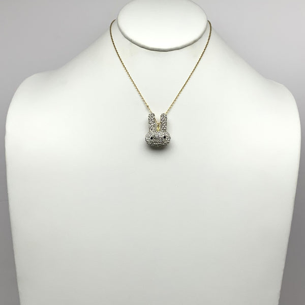 Crystal Bunny Head Necklace