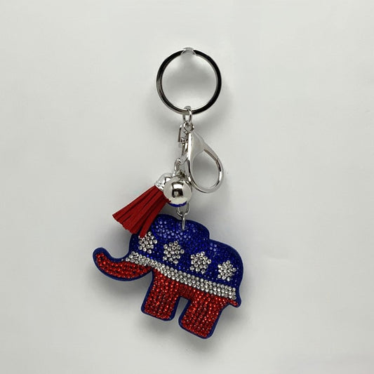 Republican Elephant Keychain