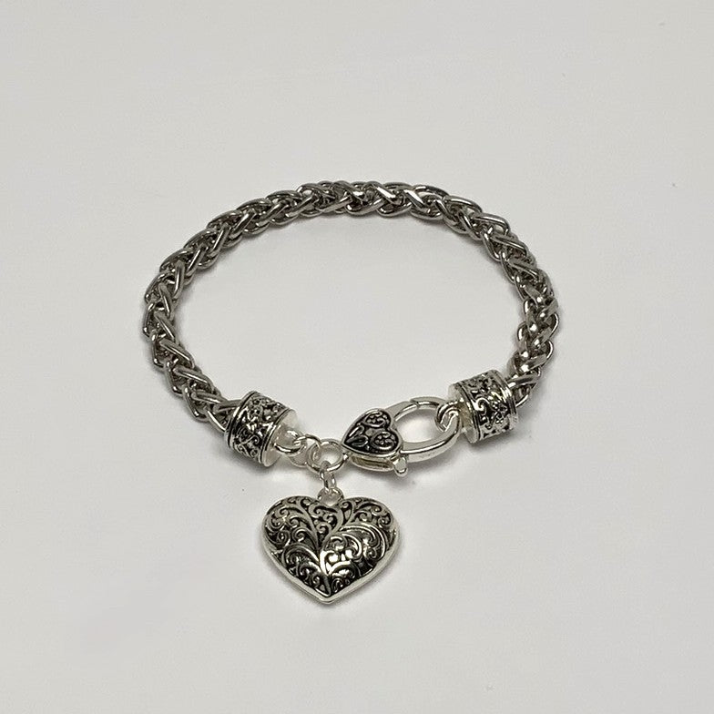 Lobster Clasp Heart Chain Bracelet