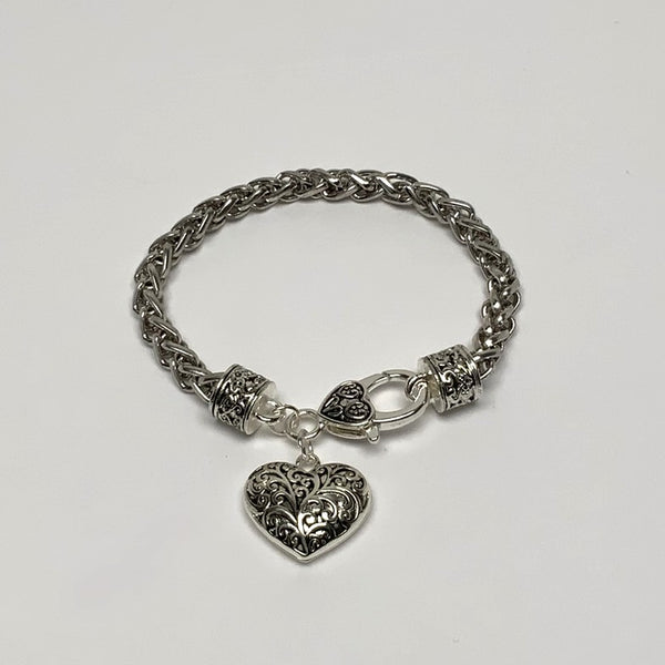 Lobster Clasp Heart Chain Bracelet